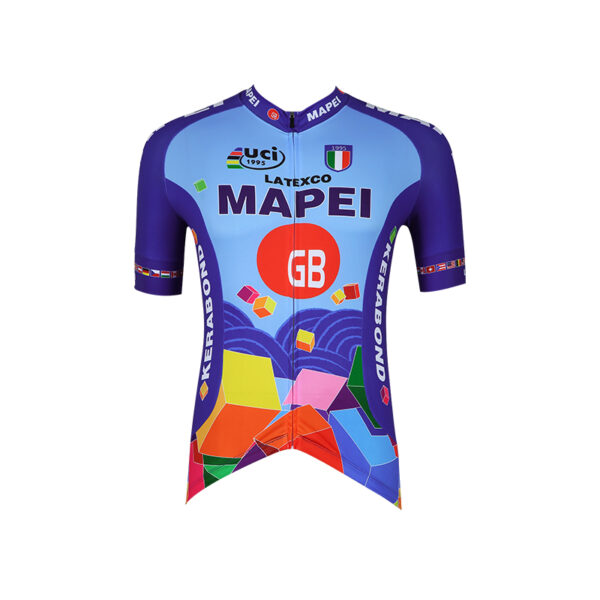 Cykeltrøje Kort Arm Retro Mapei