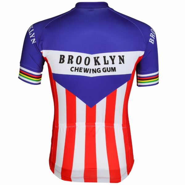 Cykeltrøje Kort Arm Retro Vintage Brooklyn Blå - Image 2