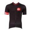 Cykeltrøje Danmark, kort arm, sort