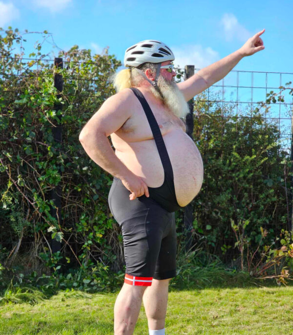 Cykelshorts Danmark med seler og gelpude, store størrelser
