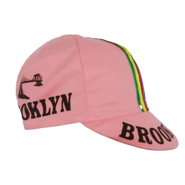 Retro cap i bomuld, cykelkasket Brooklyn pink - nettosport Odense